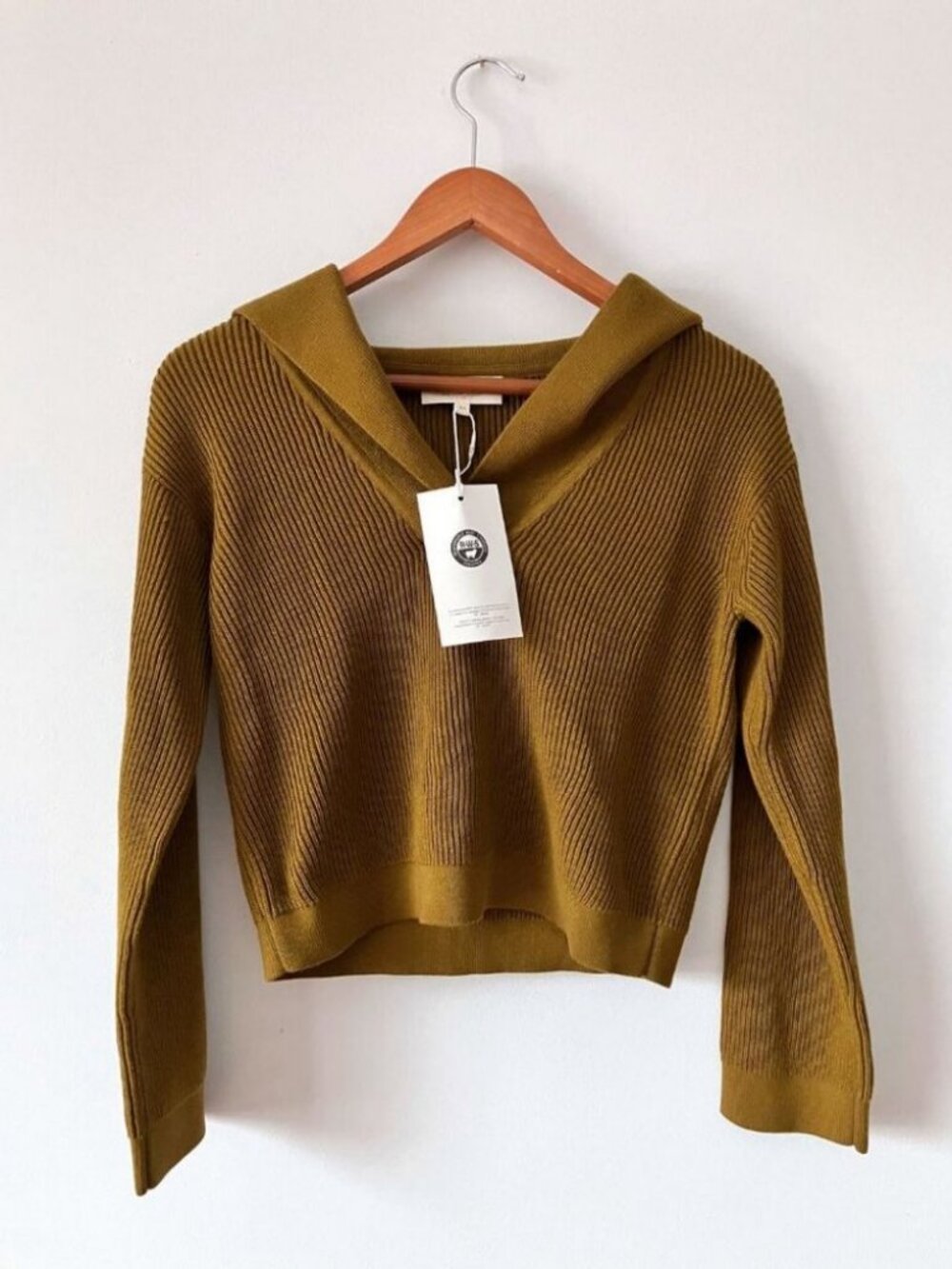 Sezane Claudio Jumper Olive Green / Size XS - Picture 4 of 7